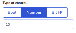 Number type of control